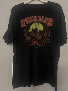 Men's Black nickelback Graphic Tee - Band Logo Shirt